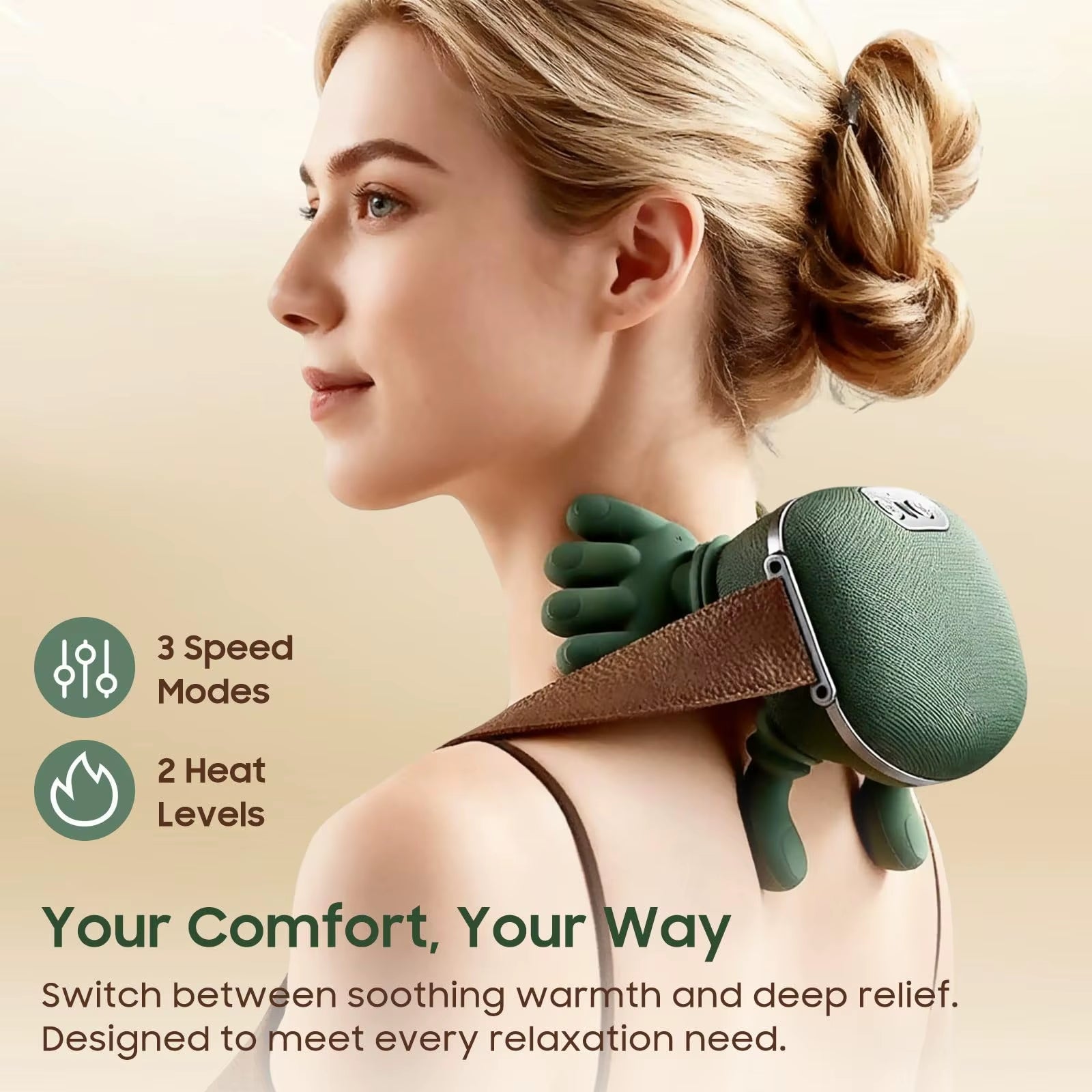 Experience Ultimate Relaxation with the Bionic Finger Wireless Neck and Shoulder Massager - Perfect for Trapezius Relief!