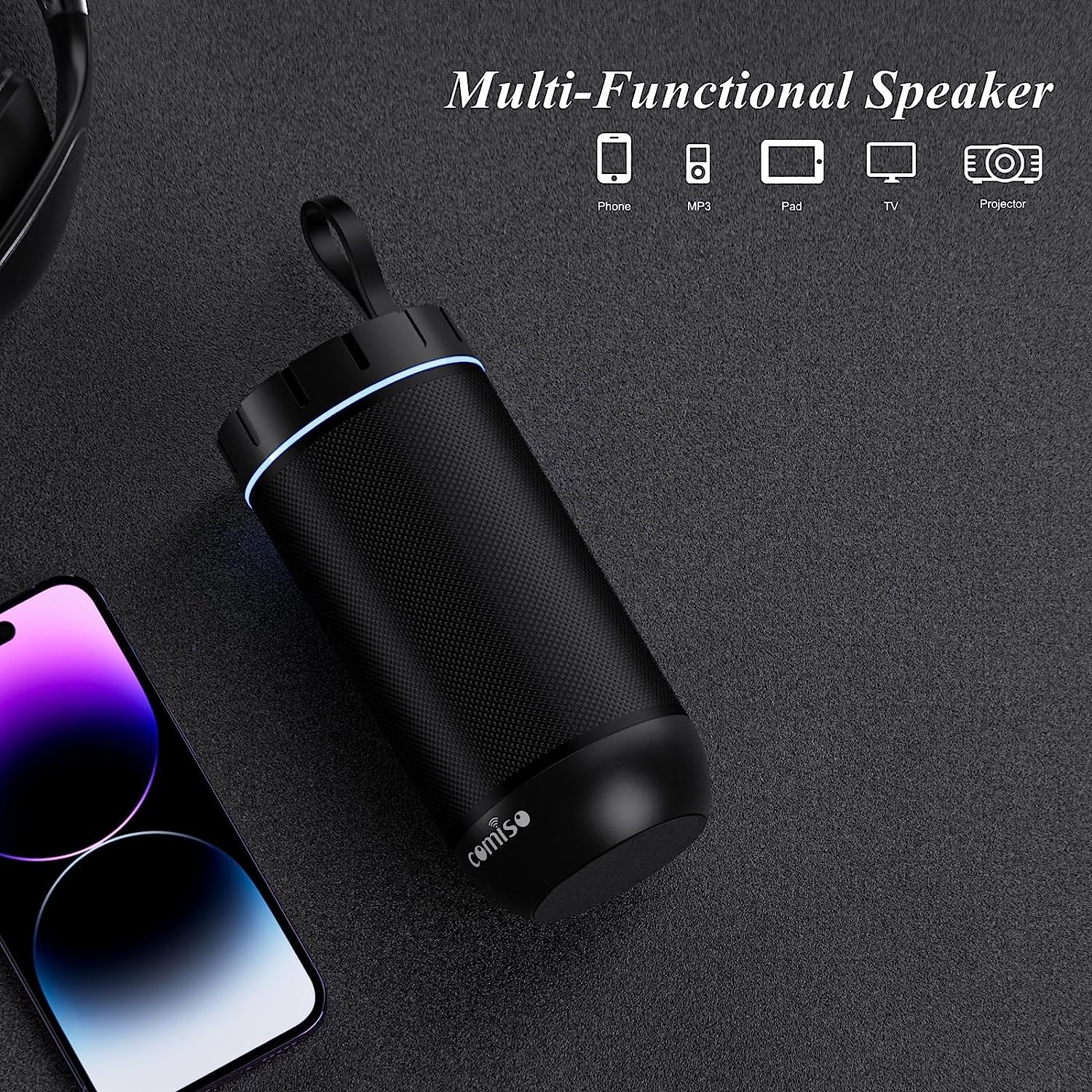 Experience Immersive 360° HD Sound with Our IP65 Waterproof Bluetooth Speaker - 24-Hour Playtime, TWS Pairing, Perfect for Home and Outdoor Adventures!