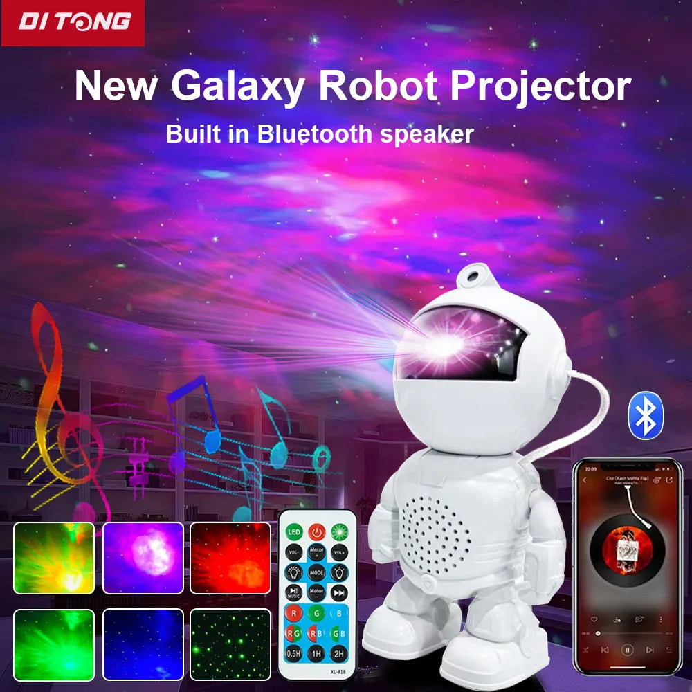 Transform Your Space with the Galaxy Star Astronaut Projector – Stunning Starry Sky LED Night Light for Kids and Adults