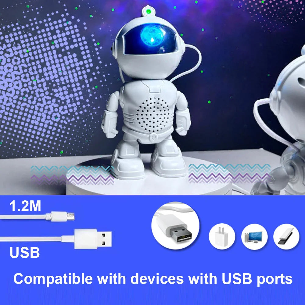 Transform Your Space with the Galaxy Star Astronaut Projector – Stunning Starry Sky LED Night Light for Kids and Adults