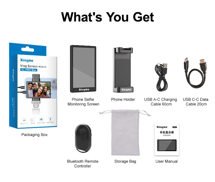 Enhance Your Selfie Game with the Ultimate Phone Vlog Monitor - Perfect for iPhone and Samsung!