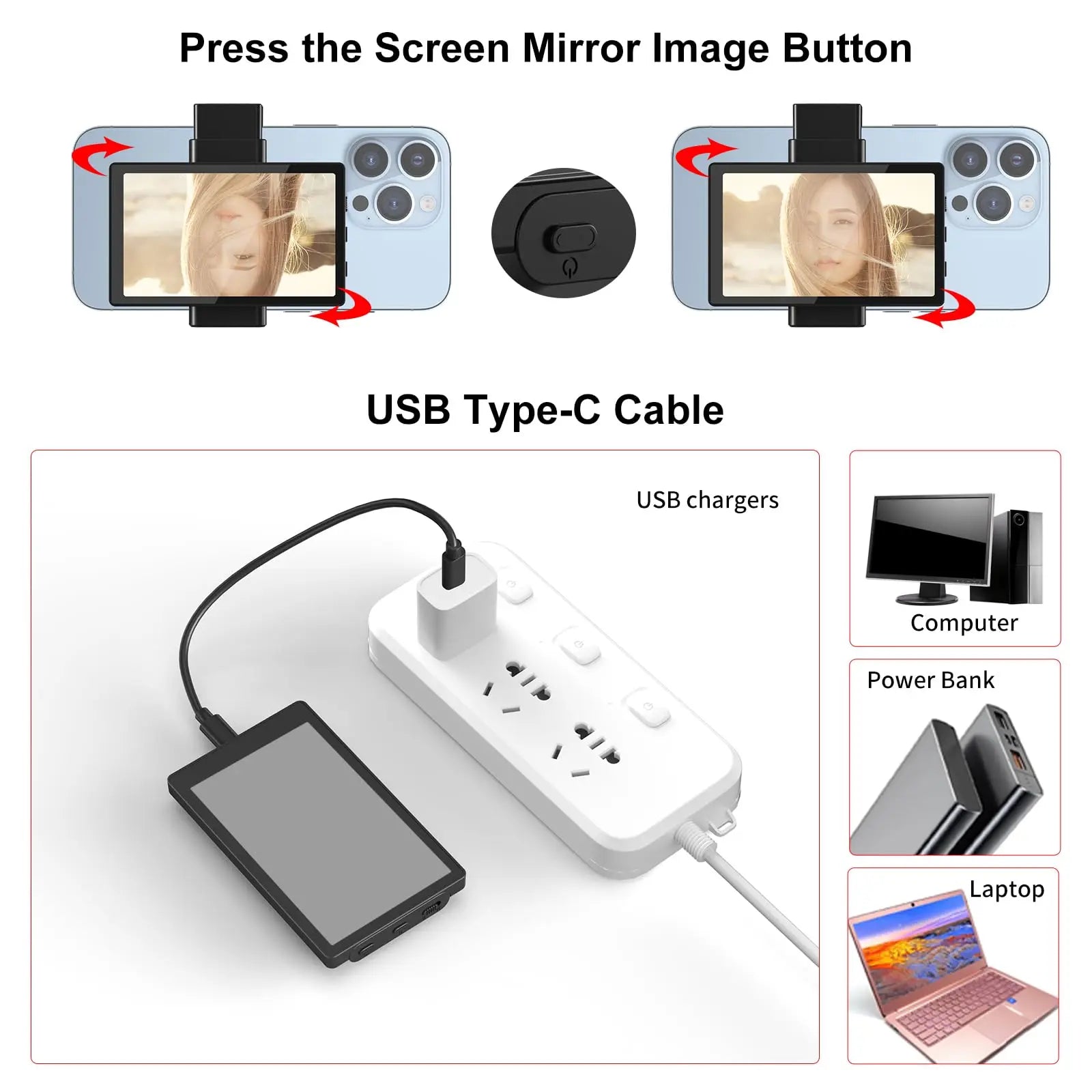 Enhance Your Selfie Game with the Ultimate Phone Vlog Monitor - Perfect for iPhone and Samsung!