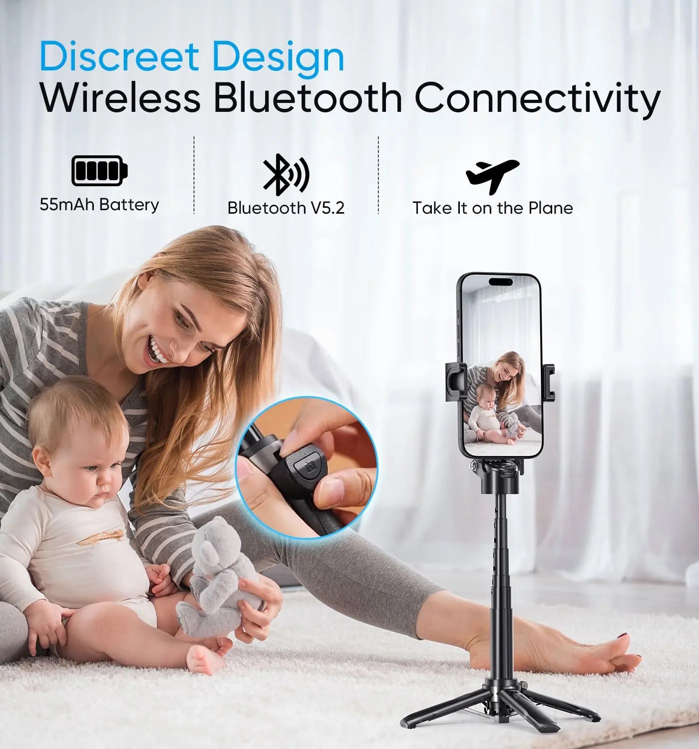Capture Every Moment with the 2026 5-in-1 Mini Wireless Selfie Stick: Your Ultimate Vlogging Companion!