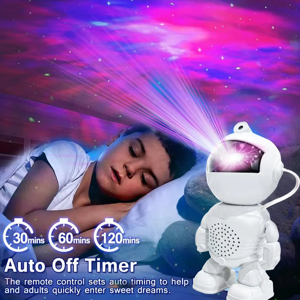 Transform Your Space with the Galaxy Star Astronaut Projector – Stunning Starry Sky LED Night Light for Kids and Adults